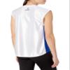 Intensity Womens Dazzle V-Neck Side Panel Basketball Jersey, White/Royal, Large view 2