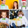 BOWKITE Adjustable Boys Kids Bow Tie Solid Pre Tied for Wedding Party Dress up view 3