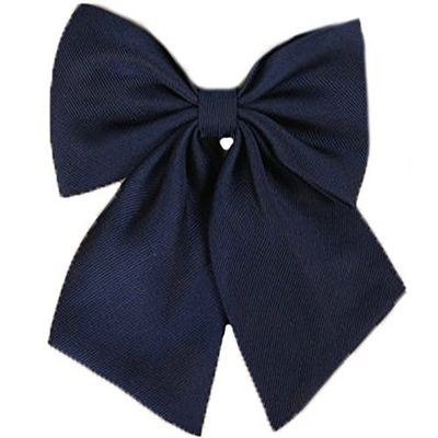 Flairs New York Women Handmade Pre-Tied Bowknot Bow Tie (Prussian Blue [Stripes Texture])