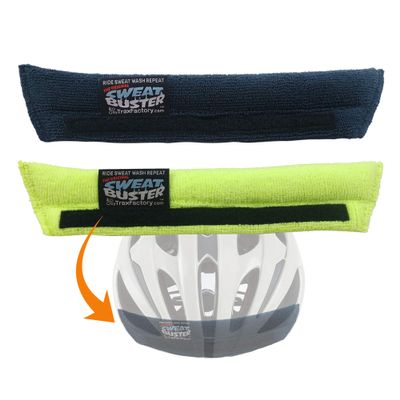 Sweat Buster Bike Helmet Sweatband  Stops Sweat Dripping, Keeps You Cooler, Premium Comfort, Simple Helmet Integration & Quick Removal for Washing. Mountain Biking, Road Biking or Any Cycling. 2 Pack