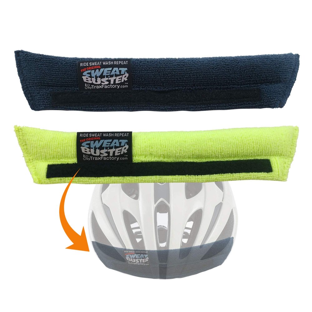 Sweat Buster Bike Helmet Sweatband  Stops Sweat Dripping, Keeps You Cooler, Premium Comfort, Simple Helmet Integration & Quick Removal for Washing. Mountain Biking, Road Biking or Any Cycling. 2 Pack