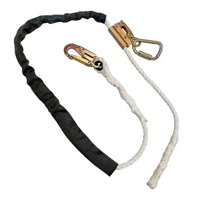 Madaco Roof Construction Fall Protection Heavy Duty Industrial Safety 13FT Snap Hook Rope Grab Positioning Lanyard ANSI OSHA PL-613-101-13
