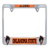 Elektroplate Officially Licensed  Oklahoma State University Alumni Chrome Metal License Plate Frame with 3D Logos affixed | Premium Metal Car Tag Holder | Weather-Proof Automotive Accessory view 1