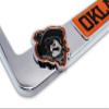 Elektroplate Officially Licensed  Oklahoma State University Alumni Chrome Metal License Plate Frame with 3D Logos affixed | Premium Metal Car Tag Holder | Weather-Proof Automotive Accessory view 3