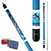 Action Adventure ADV59 Blue Dolphin Pool Cue Stick with 12 pieces of Master Billiard Chalk (19) view 1