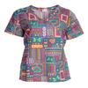 24|7 Comfort Scrubs Women's Butterfly and Heart V Neck Crossover Scrub Top Shirt, Butterfly/Heart, Small view 1