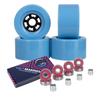 Cal 7 90mm 78A Cruiser Skateboard Wheels, Longboard Flywheel (Solid Light Blue) view 1