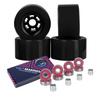 Cal 7 90mm 78A Cruiser Skateboard Wheels, Longboard Flywheel (Solid Black) view 1