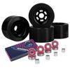 Cal 7 90mm 78A Cruiser Skateboard Wheels, Longboard Flywheel (Solid Black) view 2