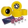 Cal 7 97mm 78A Cruiser Skateboard Wheels, Longboard Flywheel (Solid Neon Yellow) view 2
