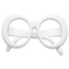 Colorful Oval Kurt Cobain Inspired Mod Round Pop Fashion Sunglasses (White, Clear) view 1