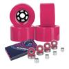 Cal 7 90mm 78A Cruiser Skateboard Wheels, Longboard Flywheel (Solid Pink) view 1