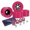 Cal 7 90mm 78A Cruiser Skateboard Wheels, Longboard Flywheel (Solid Pink) view 2