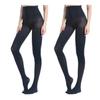 MANZI 2 Pairs Run Resistant Control Top Panty Hose Opaque Tights, Small, Navy blue view 1