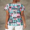 24|7 Comfort Scrubs Women's Night Owl V Neck Scrub Top Shirt, Night owl, Medium view 3