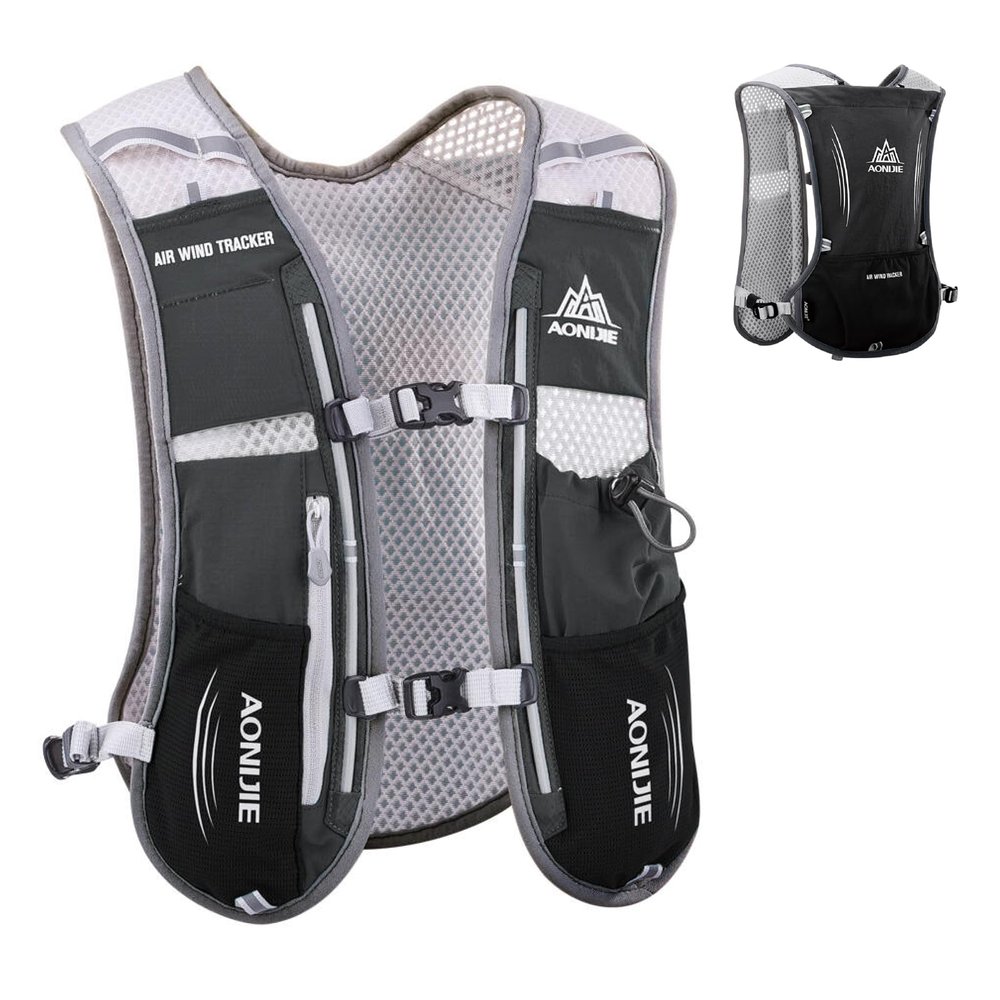 TRIWONDER Running Hydration Vest Water Pack Backpack for Women Men 5L Runner Trail Race Marathon Cycling Jogging Hiking (Black - Only Vest)