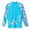 TFJH E 2 Piece Swimsuits for Girls UPF 50+ UV Sun Protetive Swimwear Size 7-8 Blue Flower 128/134 view 2