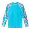 TFJH E 2 Piece Swimsuits for Girls UPF 50+ UV Sun Protetive Swimwear Size 7-8 Blue Flower 128/134 view 3