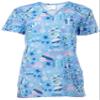 24|7 Comfort Scrubs Women's Love Each Other V Neck Scrub Top Shirt, Love Each Other, Small view 1
