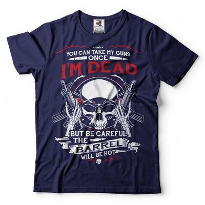 Silk Road Tees Gun Owner T-Shirt Proud Gun Owner Weapon Tee Shirt Large Navy