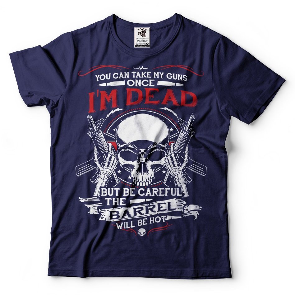Silk Road Tees Gun Owner T-Shirt Proud Gun Owner Weapon Tee Shirt Large Navy