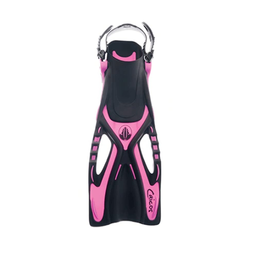 AKONA Caicos Short Blade Snorkeling and Swim Adjustable Fins (Magenta, 9-13)