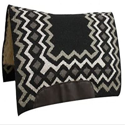 Showman 34"x36" Contoured Wool Top Cutter Style Saddle Pad