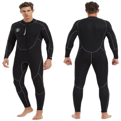 Lemorecn Wetsuits Mens Front Zip Neoprene 3mm Full Suit(3040black-3XL)