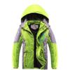 Bakerdani Boys Cotton-Padded with Velvet Jacket Boys Waterproof Hooded Warm Coat Green