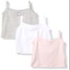 Maidenform girls Cami 3pk Training Bra, Wht/Heather Grey/Pink Hue, Small US view 1