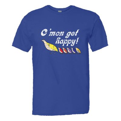 Mens Come On Get Happy Partridge HQ Tee-Royal-XL
