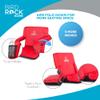 Stadium Boss Recliner Stadium Seat for Bleachers, Benches, Lawns, Backyard, Camping & Beach  Padded Sport Chair, Cushion Backs & Armrest  6 Reclining Positions  Portable Carry Straps  Red view 4