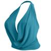 J. LOVNY Womens Womens Lightweight Low Cut Halter Top S-3XL Turquoise view 1