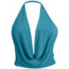 J. LOVNY Womens Womens Lightweight Low Cut Halter Top S-3XL Turquoise view 3