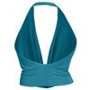 J. LOVNY Womens Womens Lightweight Low Cut Halter Top S-3XL Turquoise view 4