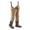 HUNTRITE Men's Hip Wader Boots Nylon PVC, Great For Fishing and Hunting Brown 8D (Medium) view 1