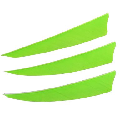CHINA AMIER ARCHERY Arrow Feathers 4" Turkey Feather Arrow Fletching Feather Peltate Right Wing Natural Vanes (F-Green)
