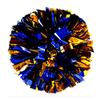 PUZINE 2pack 13" Cheerleading Pom Poms with New Handle for Team Spirit Sports Dance Cheering Kids Adults 100g (Blue with Gold) view 1