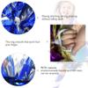 PUZINE 2pack 13" Cheerleading Pom Poms with New Handle for Team Spirit Sports Dance Cheering Kids Adults 100g (Blue with Gold) view 4