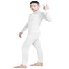 Shinningstar Men's Spandex Turtleneck Long Sleeve One Piece Dancewear Unitard Bodysuit (XXL, White) view 3