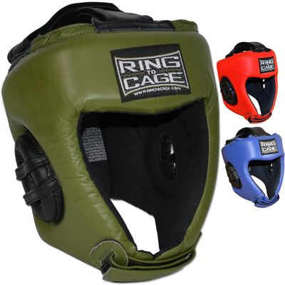 Amateur Competition Boxing Headgear - 3 Colors (Marine Green, Small)