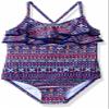 Carter's Little Girls Tribal Ruffle 1-pc Swimsuit, Purple (4)