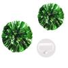 PUZINE 2pack 13" Cheerleading Pom Poms with New Handle for Team Spirit Sports Dance Cheering Kids Adults 100g (Green) view 1