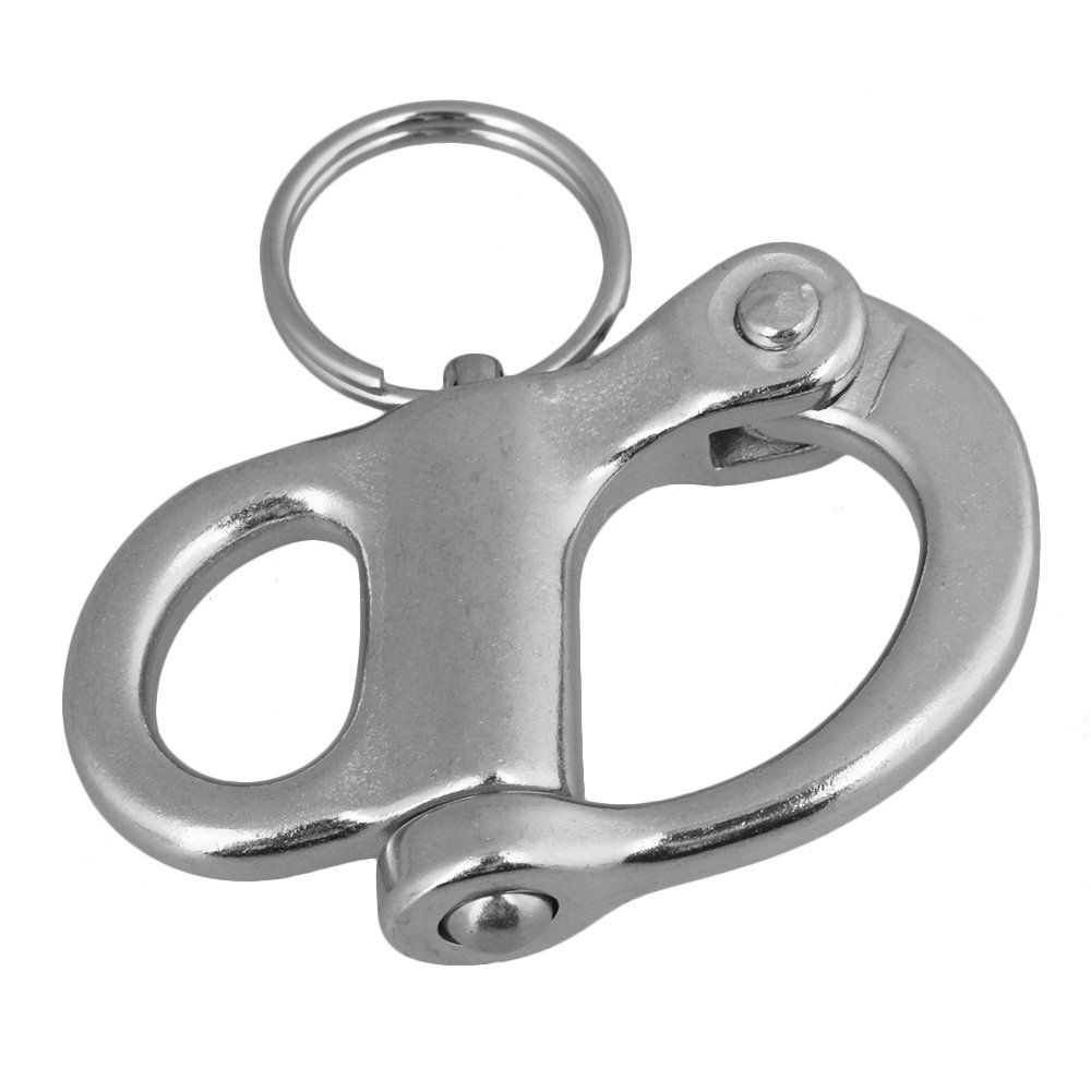 Stainless Steel Rigging Sailing Boat Yacht Marine Hard Fixed Bail Snap Shackle (53mm)