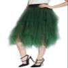 Urban CoCo Women's Sheer Tutu Skirt Tulle Mesh Layered Midi Skirt (XL, Dark Green) view 3