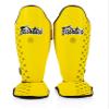Fairtex SP5 Muay Thai Shin Guards for Men, Women, Kids | Shinguards are Premium, Lightweight & Durable | Extended Protection to Avoid shin splints During Training or Sparring - Small,Yellow view 1