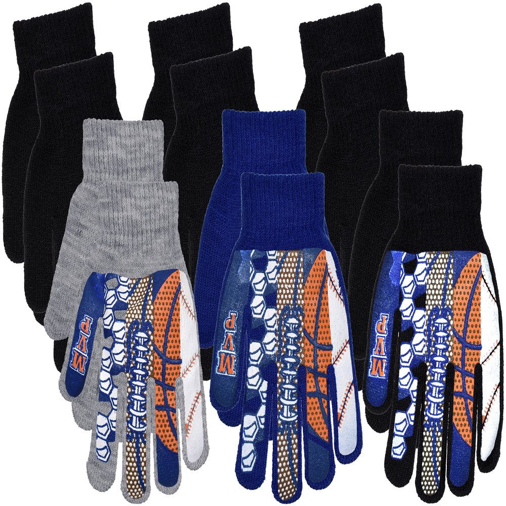 Polar Boys MVP Sports Warm Knit Glove, B6b1567 Blue, OSFM