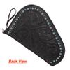 American West Hand Tooled Handcrafted 100% Genuine Leather Padded Gun Case for Men and Women | Annie's Secret Collection | Western (Black) view 3