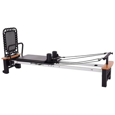 Stamina Products AeroPilates Pro 565 Pilates Reformer with Oak Wood Base  Studio Grade for Home Use with Cardio Rebounder, Adjustable Foot Bar, 4 Resistance Springs, and Workout DVD
