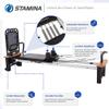 Stamina Products AeroPilates Pro 565 Pilates Reformer with Oak Wood Base  Studio Grade for Home Use with Cardio Rebounder, Adjustable Foot Bar, 4 Resistance Springs, and Workout DVD view 2